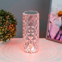 Настольная лампа с ПДУ "Призма" LED RGB АКБ 9,5х9х21,5 см RISALUX