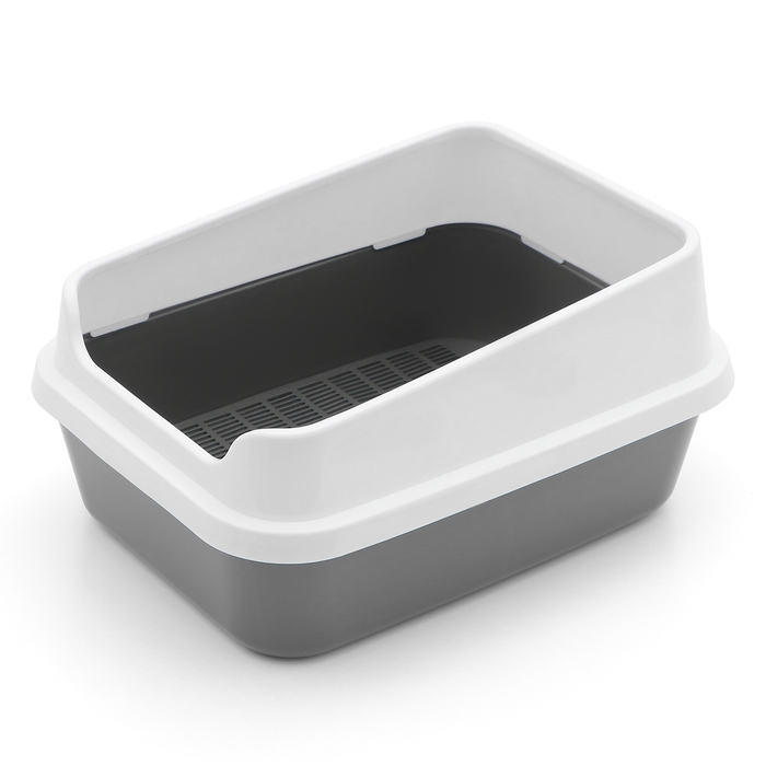 Туалет Туалет "Сима Люкс" с сеткой и бортом 30 х 39 х 19 см, серый