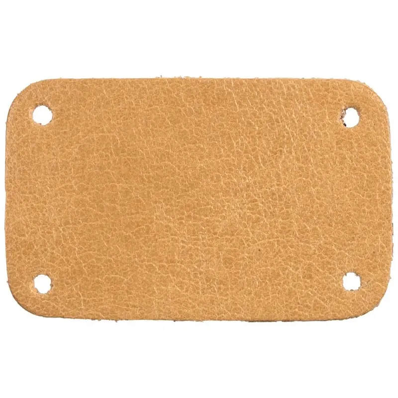 Лейбл кожаный Beta, S, бежевый Лейбл кожаный Beta, S, бежевый