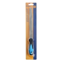 Напильник ТУНДРА, для заточки цепей пил, плоский, У10, 2К рукоятка, №3, 200 мм