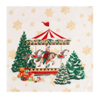 Набор новогодних салфеток Этель &laquo;Новогодняя ярмарка&raquo;, 40х40см 4 шт, хлопок, саржа