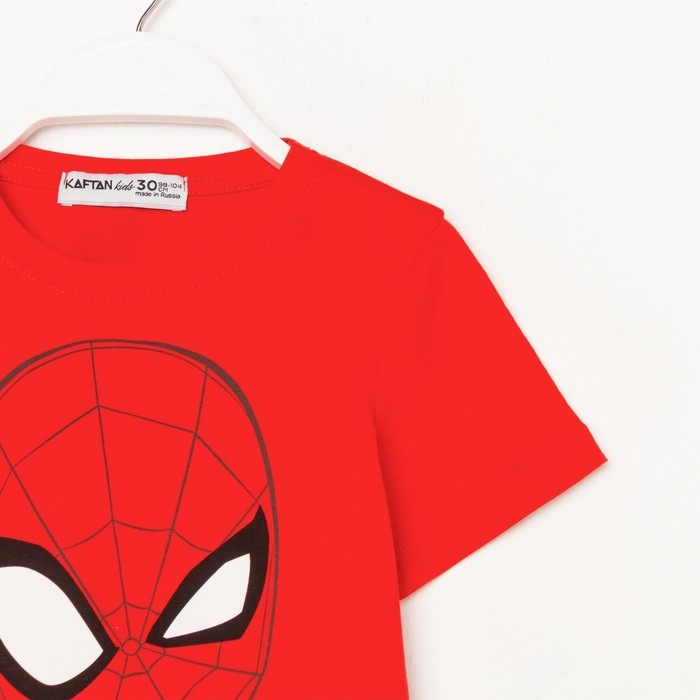 Футболка детская &laquo;Человек-Паук&raquo; рост 86-92, красный