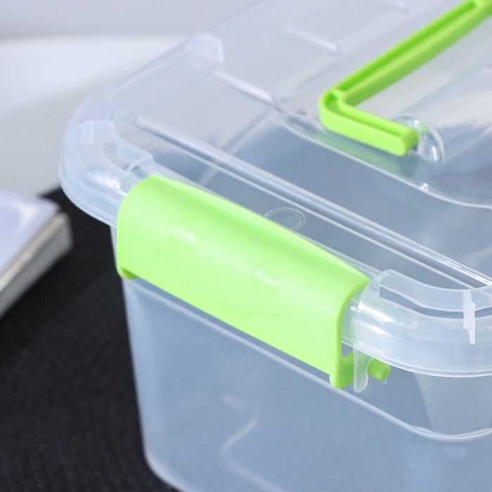 Контейнер для хранения пластиковый с крышкой &laquo;Дипломат&raquo;, 25&times;17,5&times;13 см, цвет МИКС