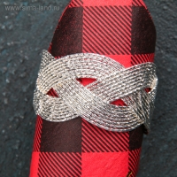 Кольцо для салфетки «Коса», 6×5×3 см, цвет серебряный Кольцо для салфетки «Коса», 6×5×3 см, цвет серебряный