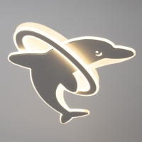 Люстра с ПДУ "Дельфин LED 140Вт 3000-6000К диммер белый 60х60х9 см BayerLux