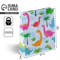 Пакет подарочный ламинированный, упаковка, &laquo;Поздравляю&raquo;, ML 21 х 25 х 8 см