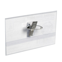 Набор из 50 штук, бейдж - карман горизонтальный (внешний 88 х 55мм), внутренний 88 х 53мм, 30мкр, с зажимом + булавка Набор из 50 штук, бейдж - карман горизонтальный (внешний 88 х 55мм), внутренний 88 х 53мм, 30мкр, с зажимом + булавка