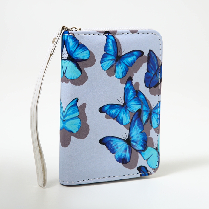 Кошелёк детский на молнии «Выбражулька», цвет голубой Кошелёк детский на молнии «Выбражулька», цвет голубой