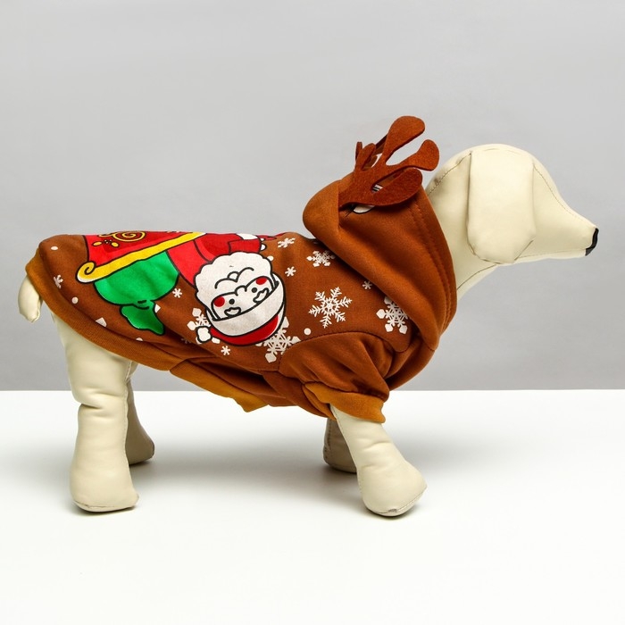 Толстовка "Олень с рожками", XXL  (ДС 40, ОГ 52, ОШ 38 см)