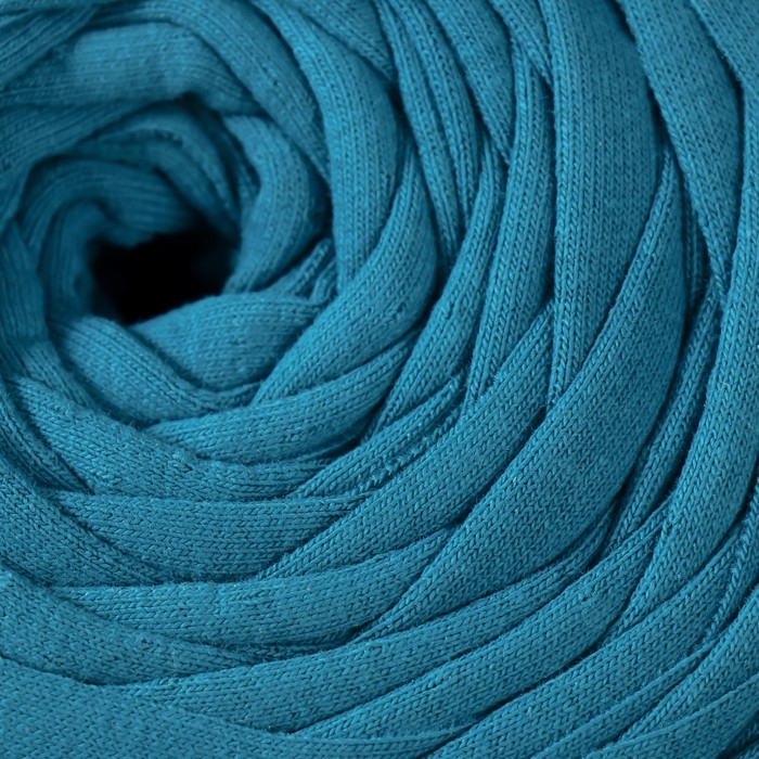 Трикотажная пряжа вторичная 90% хлопок,10% п/э, 100м/450&plusmn;50 гр (индиго) МИКС