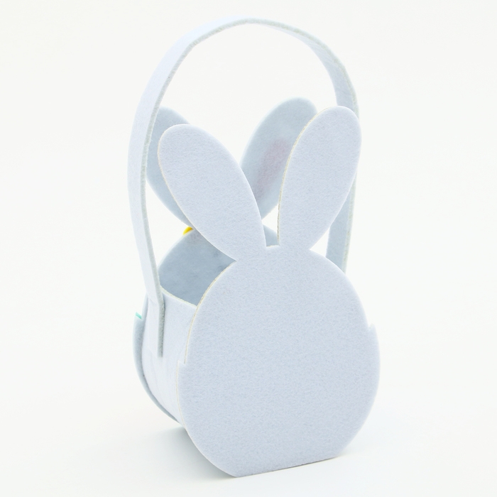 Пасхальный декор корзинка Пасхальный декор корзинка "Зайчик белого цвета" 8.5х11х22.5 см