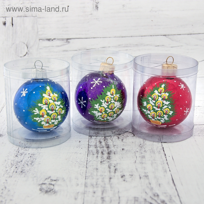 Шар "Еловый" 6 см   микс