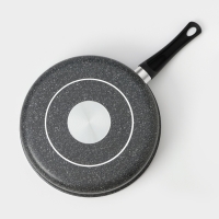 Сотейник Granit, d=28 см, с антипригарным покрытием, стеклянная крышка, цвет серый Сотейник Granit, d=28 см, с антипригарным покрытием, стеклянная крышка, цвет серый