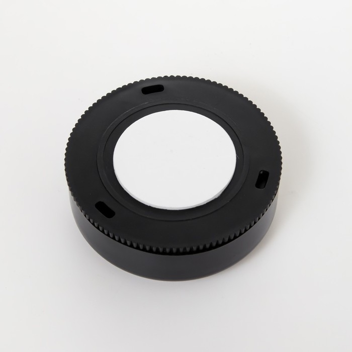 Ночник-пушлайт "Круг" 4 диода, 3ААА чёрный 2,5х6,5х6,5 см RISALUX