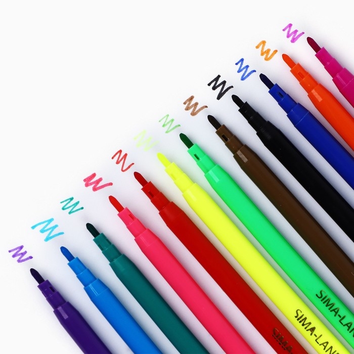 Фломастеры 12 цветов в коробке &laquo;1 сентября: Букибяки&raquo;