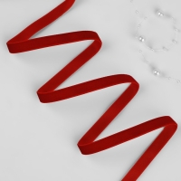 Лента бархатная, 10 мм, 18 &plusmn; 1 м, цвет красный №40