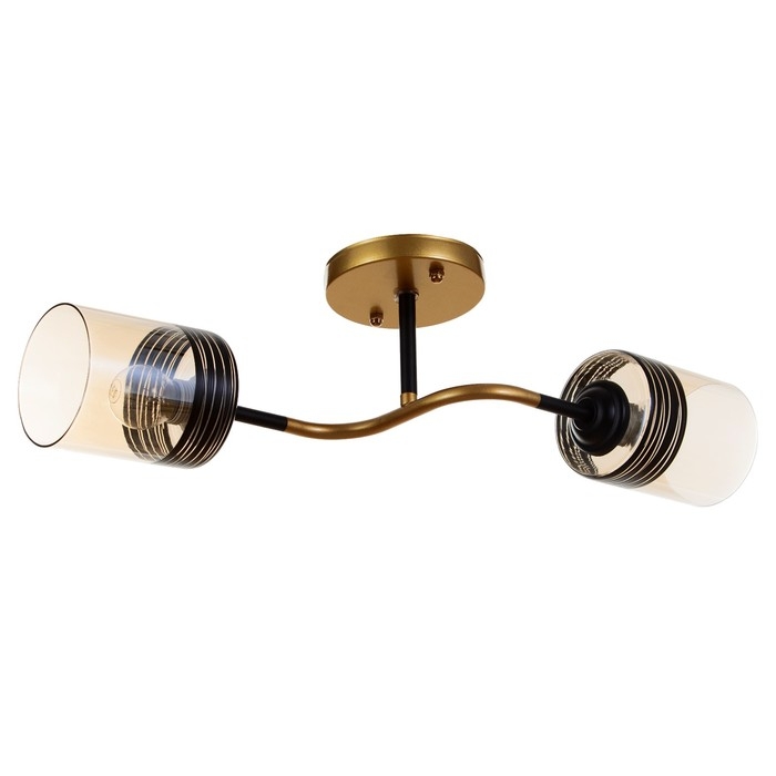 Люстра Люстра "Синна" 2хЕ27 40Вт черно-золотой 48х26х27 см BayerLux