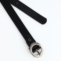 Ремень женский, ширина 2 см, пряжка металл, цвет чёрный Ремень женский, ширина 2 см, пряжка металл, цвет чёрный