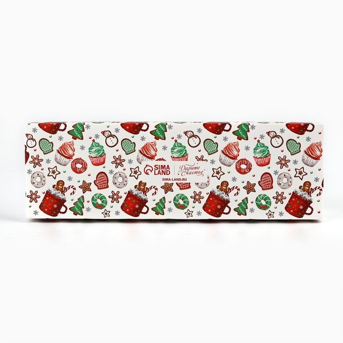 Коробка для для муссовых пирожных &laquo;С Новым годом&raquo;, сладости, 27 х 8.6 х 6.5 см, Новый год