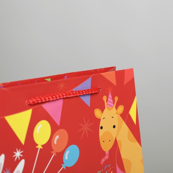 Пакет подарочный ламинированный, упаковка, &laquo;С Днем Рождения&raquo;, ML 21 х 25 х 8 см