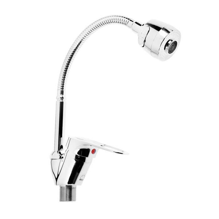 Смеситель для кухни Смеситель для кухни "Эверест" B58-025, однорычажный, гибкий излив, хром