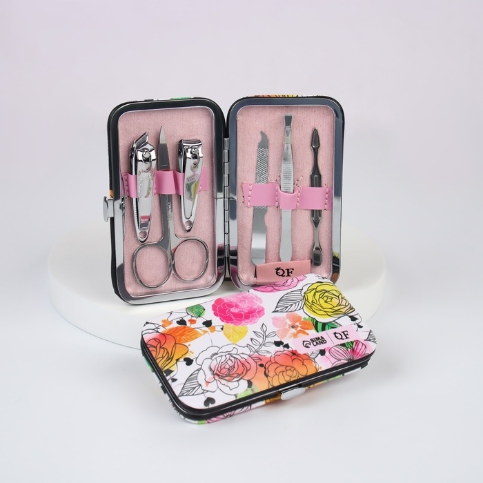 Набор маникюрный &laquo;Цветочный сад&raquo;, 6 предметов, разноцветный