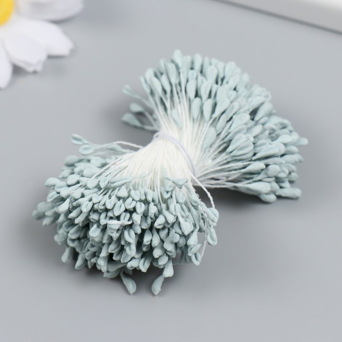 Тычинки для цветов "Серо-голубой" набор 360 шт длина 6 см