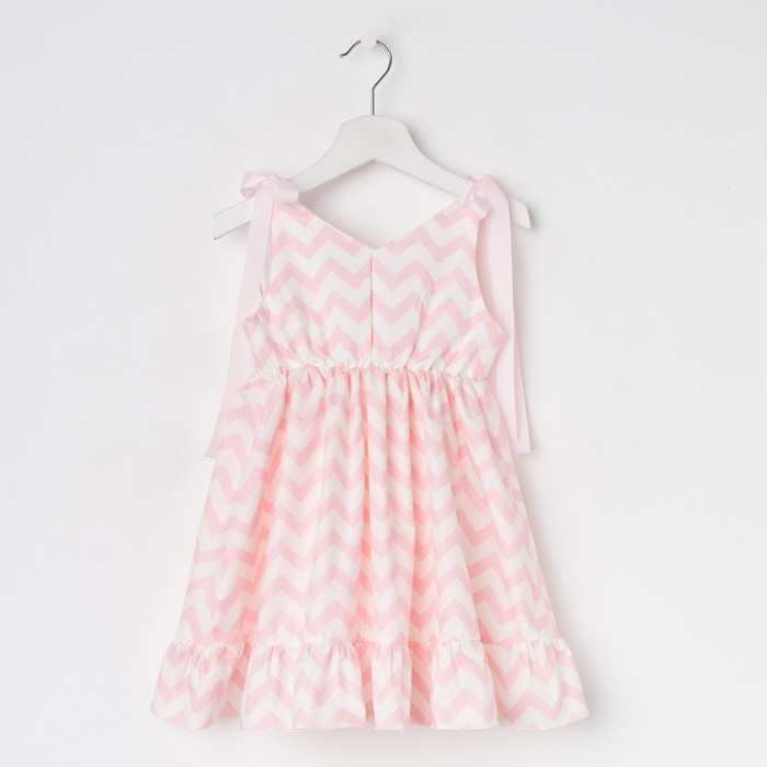 Сарафан для девочки KAFTAN &laquo;Зигзаги&raquo;, размер 36 (134-140), цвет белый/розовый