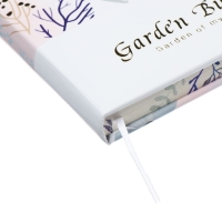 Записная книжка подарочная 112л,линия, с хлястиком, срез с рисунком обложки, Цветы (17,7х13,5см)   1