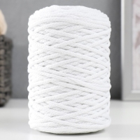 Шнур для вязания без сердечника 70% хлопок, 30% полиэстер ширина 3мм 100м/160&plusmn;10гр (101)