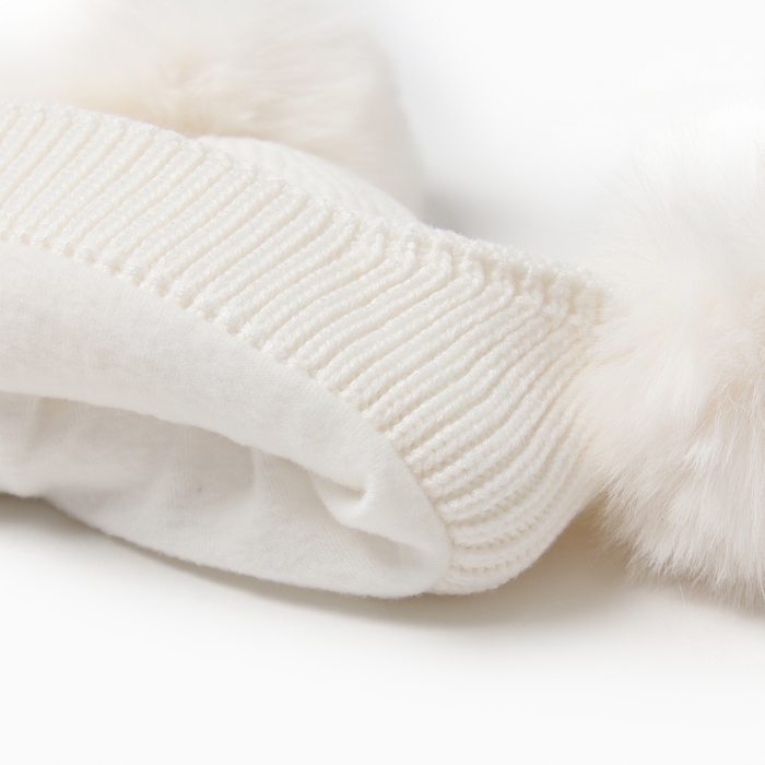 Шапка утепленная Крошка Я р.48-50, 1-3 года, молочный