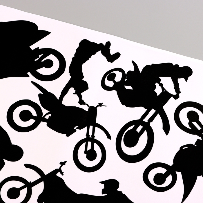 Наклейка 3Д интерьерная Мотоспорт 57*38см Наклейка 3Д интерьерная Мотоспорт 57*38см