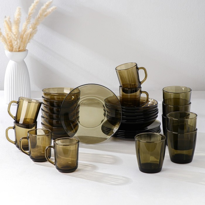 Набор столовый Basilico, 30 предметов, цвет коричневый Набор столовый Basilico, 30 предметов, цвет коричневый