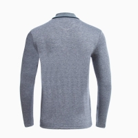 Поло мужское с длинным рукавом, цвет серый/синий, размер М Поло мужское с длинным рукавом, цвет серый/синий, размер М