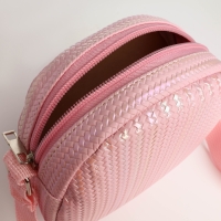 Сумка детская для девочки на молнии, цвет розовый