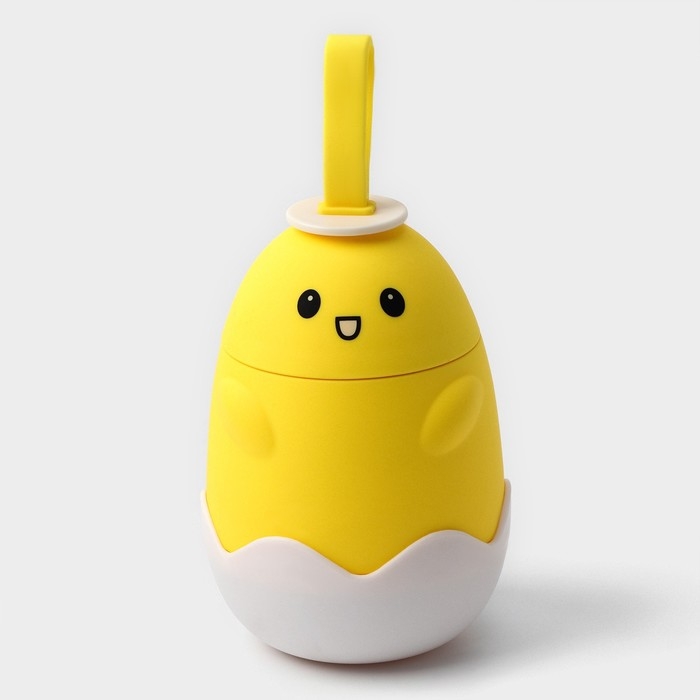 Бутылка для воды в силиконовом чехле &laquo;Цыплёнок&raquo;, 290 мл, цвет жёлтый
