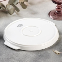 Блюдо фарфоровое для запекания круглое Magistro &laquo;Бланш&raquo;, d=19 см, цвет белый