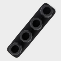 Форма для льда Доляна &laquo;Рюмки&raquo;, силикон, 20&times;5&times;5 см, 4 ячейки (3,8&times;5 см), цвет чёрный