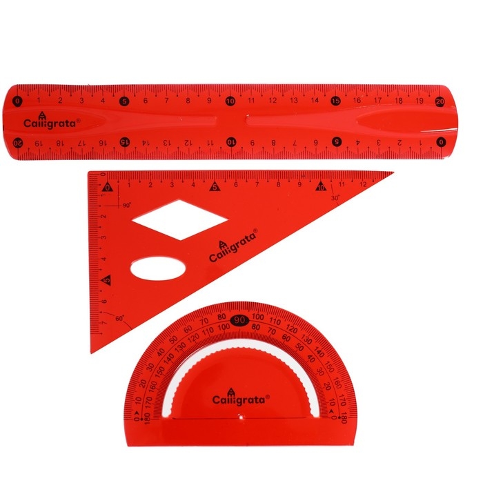 Набор геометрический, силиконовый, гибкий: линейка 20 см, угольник, транспортир, МИКС Набор геометрический, силиконовый, гибкий: линейка 20 см, угольник, транспортир, МИКС