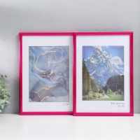 Фоторамка пластик "Радуга" 21х30 см, пурпурный металлик Фоторамка пластик "Радуга" 21х30 см, пурпурный металлик