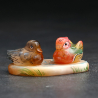 Сувенир &laquo;Птички мандаринки&raquo;, 9,5&times;7&times;4 см, селенит