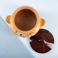 Горшок керамический для запекания "Русский" 0,95л / 14х15см, ромашка