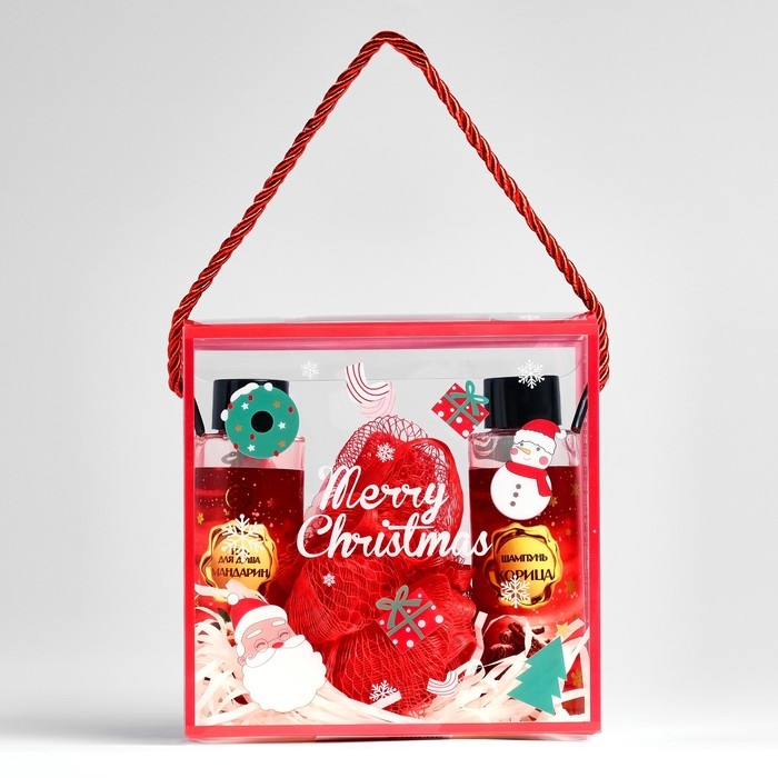 Новогодний подарочный набор косметики &laquo;Волшебница зима&raquo; для душа и ванны, красная серия