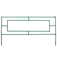 Ограждение декоративное, 55 &times; 500 см, 5 секций, металл, зелёное, &laquo;Газонный&raquo;