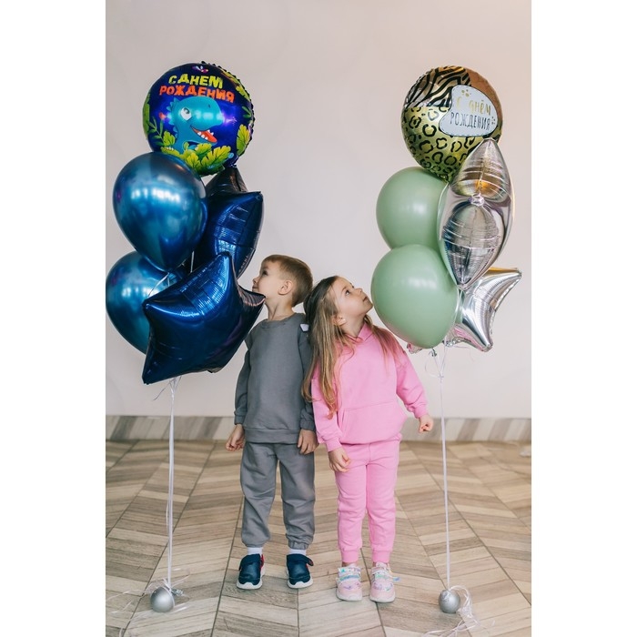 Воздушный шар фольгированный 18" &laquo;Анимал принт&raquo; круг, с подложкой