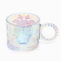 Новый год. Кружка стеклянная &laquo;Олененок&raquo;, 300 мл