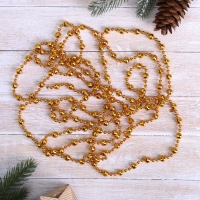 Бусы на ёлку 2,7 м d-8 мм "Шарики рельефные" микс