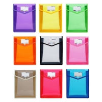 Папка-конверт на кнопке А4, 500 мкр, с расширением, вертикальная, карман для визиток, МИКС Папка-конверт на кнопке А4, 500 мкр, с расширением, вертикальная, карман для визиток, МИКС