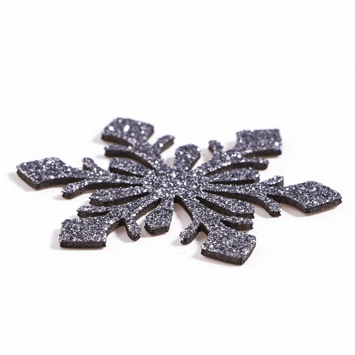 Новый год! Декор &laquo;Снежинки&raquo;, набор 9 шт., цвет серебро