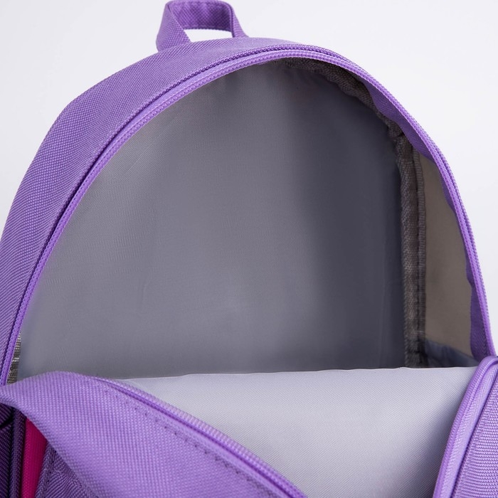 Рюкзак школьный текстильный c карманом &laquo;Единорог&raquo;, светоотр. элементы, 27х23 х 10 см